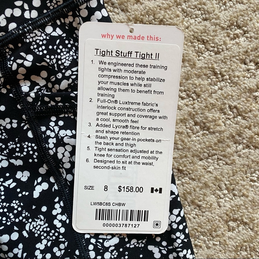 BNWT lululemon tight stuff tight SZ 8 - Picture 1 of 6